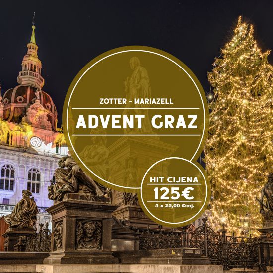 Advent Graz Zotter Mariazell Maribor 2023. Kuna putovanja