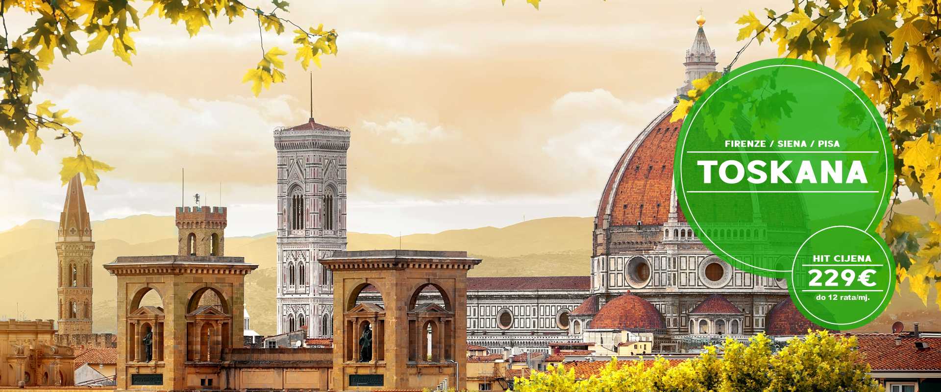 PUTOVANJE U TOSKANU IZ OSIJEKA I ZAGREBA