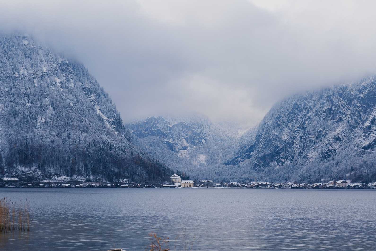 Hallstatt Austrija zimi