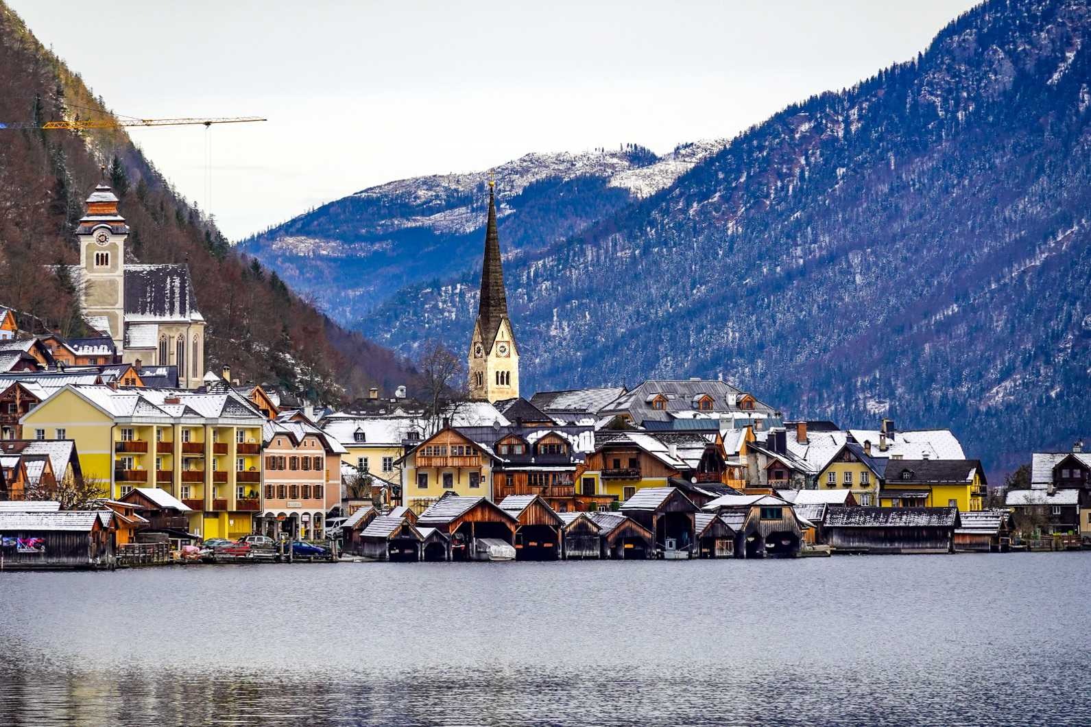 Jezero Hallstatt u zimskom ugođaju